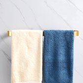 Handdoekhouder zonder boren, 40 cm, handdoekhouder, goud, zelfklevend, premium aluminium badhanddoekring, badkameraccessoires voor badkamer, keuken