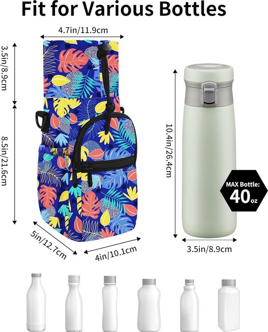 Sac à Dos Bandoulière Sport & Voyage - Porte-bouteille, Imperméable, Nylon Léger Homme/Femme