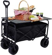 Bol.com Opvouwbare kar - Inklapbare kar - Inklapbare bolderkar - Opvouwbare bolderkar - ‎47 x 345 x 84 cm - 123 kg - Zwart aanbieding