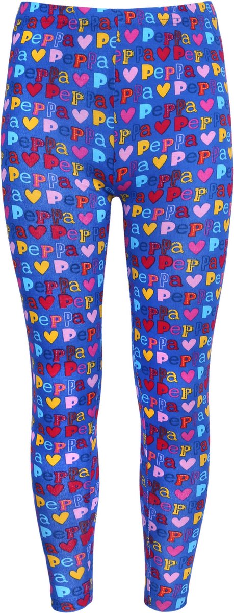 Donkerblauwe meisjes legging met kleurrijke Peppa Pig letters