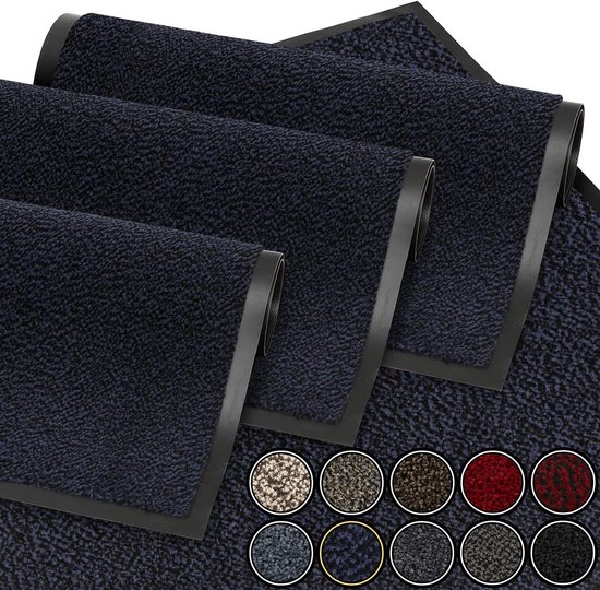 Homaxy Home Deurmat voor buiten en binnen, antislip, vuilvangmat, deurmat, wasbaar, deurmat voor buitendeur, entree, tuin, 40 x 60 cm, grijs