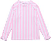 Snapper Rock - UV-rashtop voor meisjes - Lange mouw - UPF50+ - Pink Stripe - maat 3 (89-96cm)
