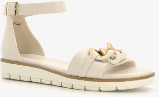 Sandales pour femmes Nova blanches avec détail doré - Taille 38