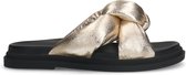 Sacha - Dames - Gouden slippers met knoop detail - Maat 40