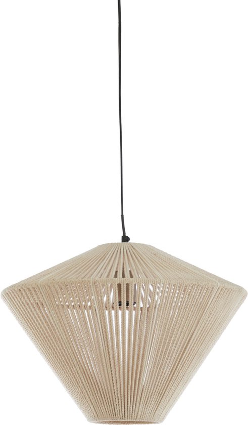 Light & Living Lampe à Suspension Felida - Bamboe - Naturel - 42 x 32 x 42 cm (LxHxP)