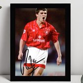 Roy Keane Ingelijste Handtekening – 15 x 10cm In Klassiek Zwart Frame – Gedrukte handtekening – Football Legend - Voetbal - Nottingham Forest - Manchester United