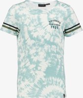 Unsigned jongens tie dye T-shirt blauw wit - Maat 146