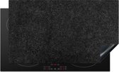 KitchenYeah inductie beschermer 90x50 cm - Zwart - Graniet print - Kookplaataccessoires - Afdekplaat voor kookplaat - Anti slip mat - Keuken decoratie inductieplaat - Inductiebeschermer - Inductiemat natuursteen - Beschermmat voor fornuis