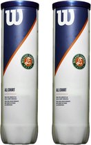 Wilson Roland Garros All Court Tennisballen - 4 can - 2 Blikken