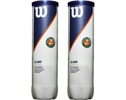 Wilson Roland Garros All Court Tennisballen - 4 can - 2 Blikken