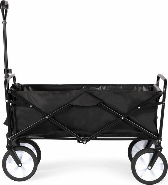 Multistore Bolderkar opvouwbaar 100L en 80kg draagkracht - strandkar - bolderwagen - 360º voorwielen - zwart van Multistore — afbeelding 2