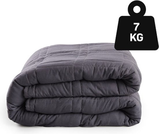 ATTREZZO® Verzwaringsdeken 7 KG - 150x200 cm - Weighted Blanket - Zwaartedeken eenpersoons - Verzwaringsdekens te gebruiken met eigen dekbedovertrek - Verzwaarde deken 1 persoons - Gewichtsdeken