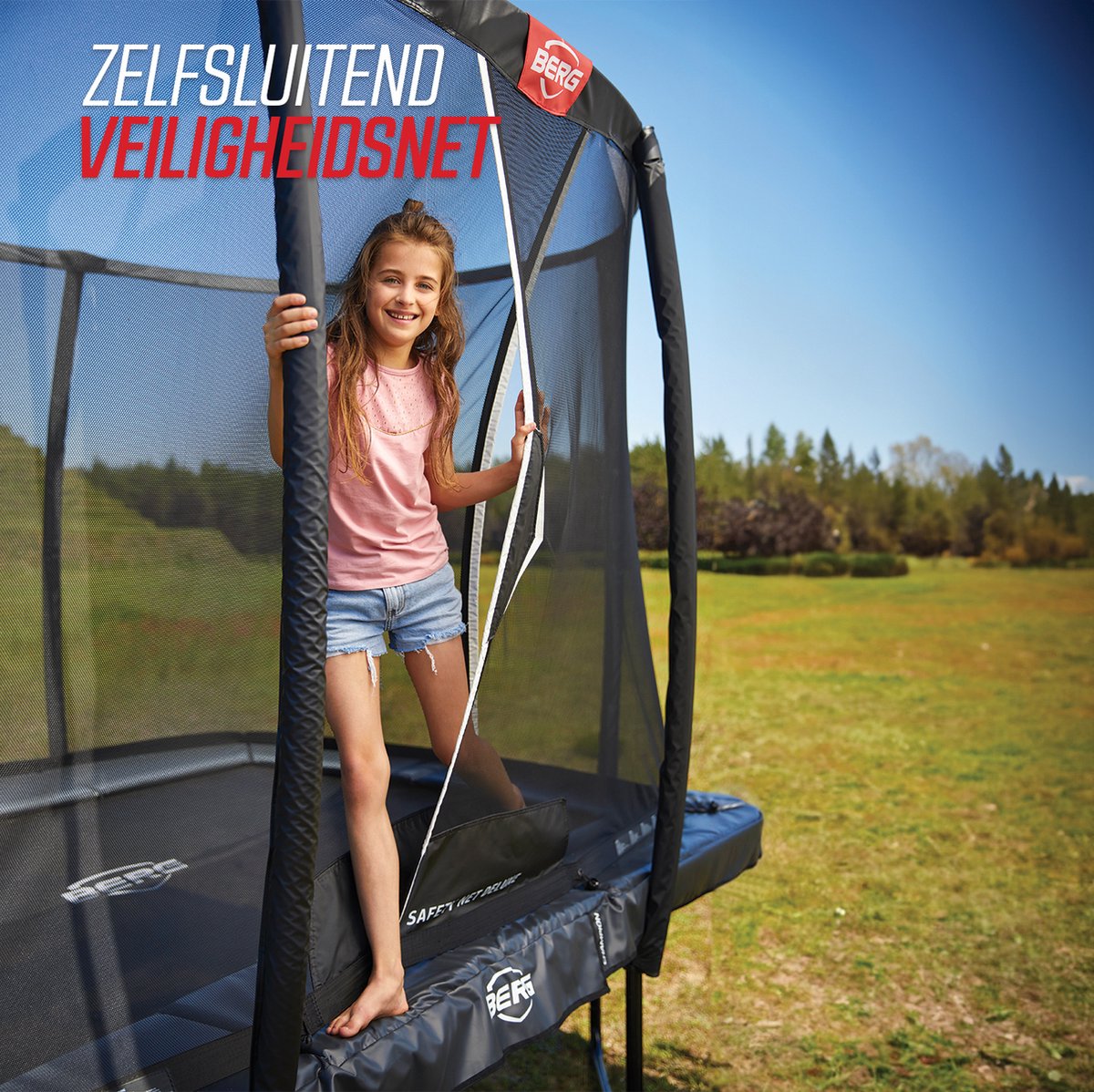 BERG Grand Champion InGround 470 Trampoline - Ovaal - Safety Net Deluxe - AirFlow Pro Springdoek - TwinSpring - Grijs – foto 4