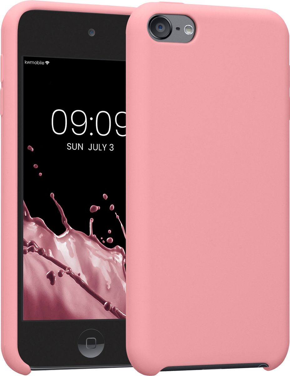 kwmobile hoes geschikt voor Apple iPod Touch 6G / 7G (6de en 7de generatie) - Beschermhoes voor mediaspeler - Backcover in lichtroze