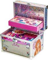 Princess Train Case Girls Beauty Set Kids Makeup Kit voor Meisjes Real Washable Toy Makeup Set Play Makeup Pretend Play Party Favor Verjaardag Speelgoed Leeftijden +3