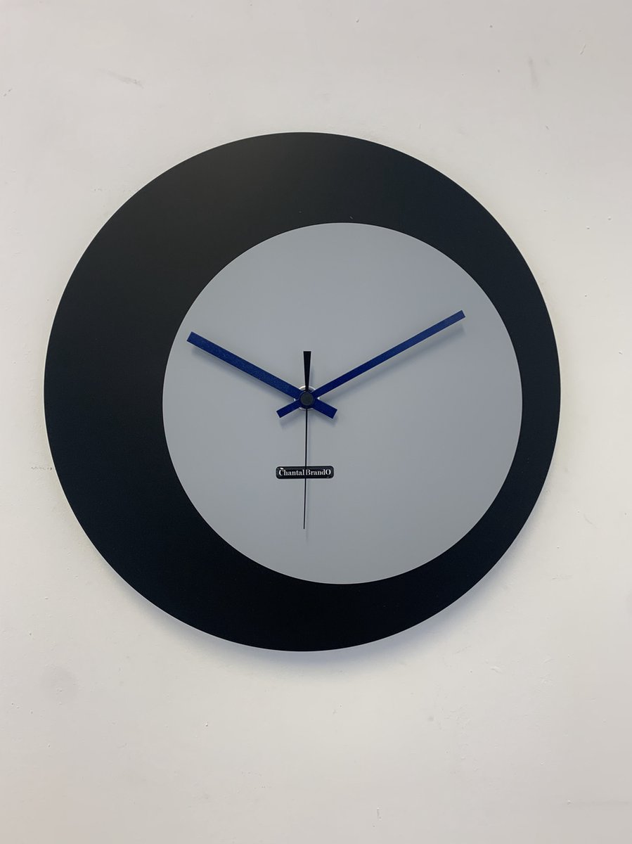 ChantalBrandO wandklok ECLIPS Zwart & Grijs Modern Design