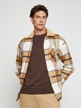 Koton 3WAM50008HW Volwassenen Mannen Single - Bruine plaid - M