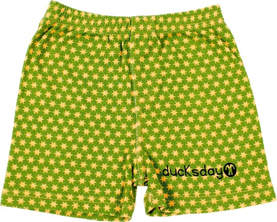 Ducksday - short - unisex - Funky green – 10 jaar – katoen/elastaan – pyamashort