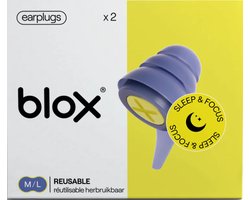 BLOX Oordoppen Reusable - Herbruikbare Slaap Oordopjes - Studeren - Concentratie - Hoge Demping - Perfect voor zijslapers - 25 dB SNR