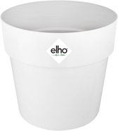 Elho B.for Original Rond 18 - Bloempot voor Binnen - 100% Gerecycled Plastic - Ø 18.0 x H 16.5 cm - Wit