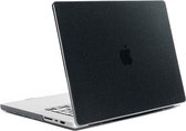 Selencia Glitter Cover Geschikt voor de MacBook Air 13 inch (2022) / Air 13 inch (2024) M3 chip - A2681 / A3113 - Zwart