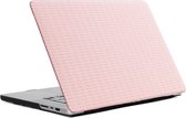 Selencia Geweven Cover Geschikt voor de MacBook Air 13 inch (2018-2020) - A1932 / A2179 / A2337 - Roze