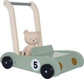 Jabadabado - Houten loopwagen groen inclusief teddy knuffel