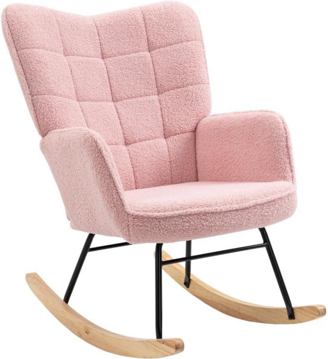 Zenzee Schommelstoel - Schommelstoelen babykamer - Relaxstoel - Fauteuil - Voedingsstoel - Roze