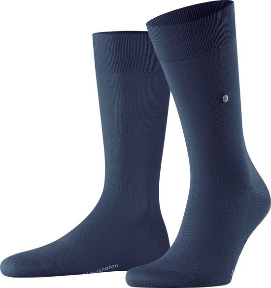 Burlington Lord one-size Organisch Katoen sokken heren blauw - Matt 40-46