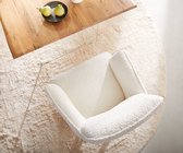 Modèle cantilever Heira- Flex avec accoudoir modèle cantilever plat noir bouclé blanc âme à ressorts ensachés