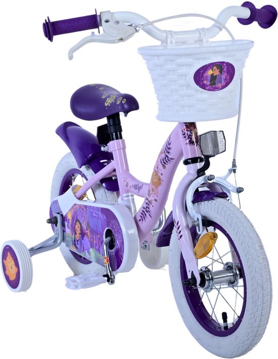 Wish Wish Kinderfiets Meisjes 12 inch Paars van Yipeeh — afbeelding 3