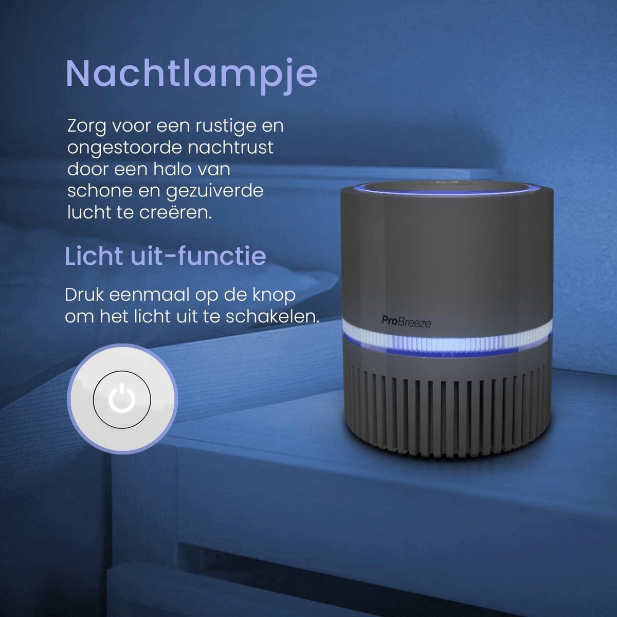 Pro Breeze 3-in-1 Mini Desktop Luchtreiniger met HEPA Filter en Ionizer – Small Air Filter voor thuis of op kantoor – Ideaal voor mensen met een allergie en rokers – USB en stroomkabel Pro Breeze 3-in-1 Mini Desktop Luchtreiniger met HEPA Filter en Ionizer – Small Air Filter voor thuis of op kantoor – Ideaal voor mensen met een allergie en rokers – USB en stroomkabel