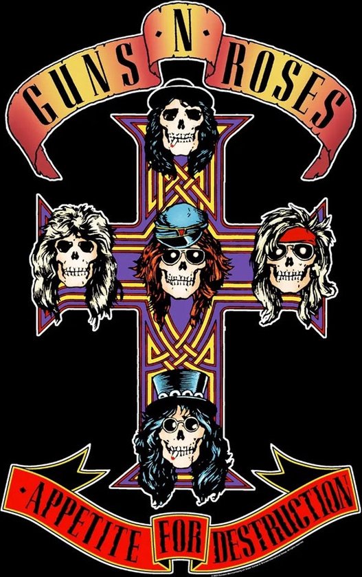 Guns & Roses - Appetite For Destruction - Textiel postervlag