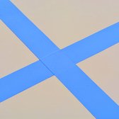 vidaXL - Gymnastiekmat - met - pomp - opblaasbaar - 600x100x10 - cm - PVC - blauw