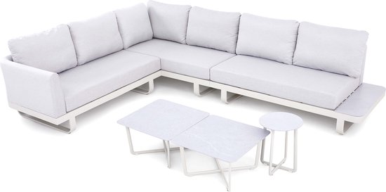 Loungeset Lichtgrijs - Aluminium - 320x242x69cm - Fellow - Giga Meubel