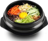 Koreaanse Dolsot Bowl Big Size Aardewerk Stone Pot Bibimbap Cooking + Trivet Set Rijstkom - 16 stuks