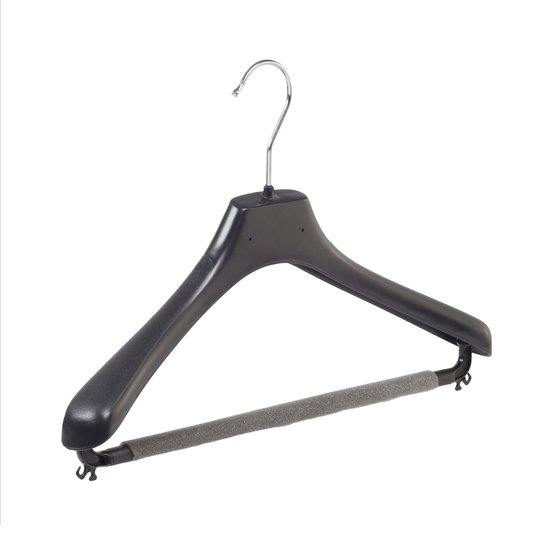 Trrcylp 10 stuks kleerhangers sterke kunststof 25 lbs capaciteit draaibare haak kledinghanger brede schouder antislip dikke kleerhanger (roze