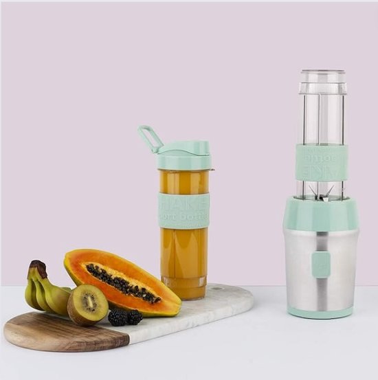 Milkshake Machine - Cocktailshaker Met 2 Smoothie Beker 2x570 ml - Draagbare Smoothie Maker Met Deksel To Go - Groen van GUTEC — afbeelding 3