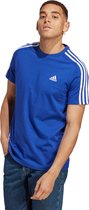 adidas Sportswear Essentials Single Jersey 3-Stripes T-shirt - Heren - Blauw- S