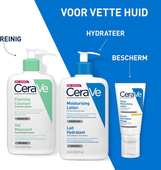 CeraVe Schuimende Reinigingsgel - voor normale tot vette huid - 473ml