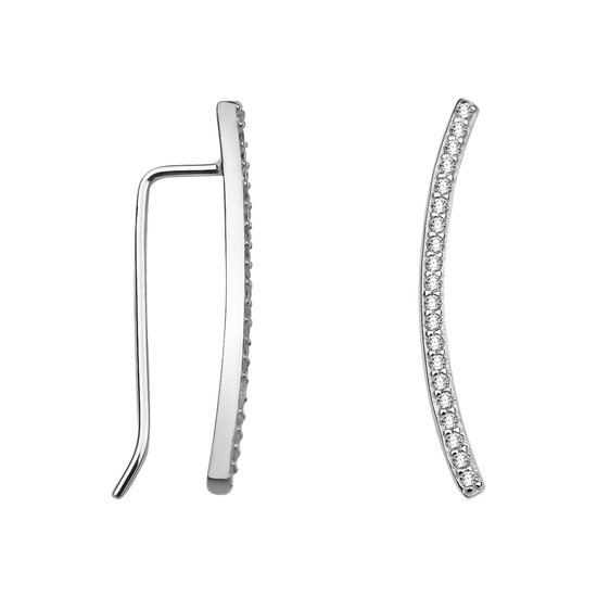Große Silber Ohrringe Hängender 2 Cm Kreis