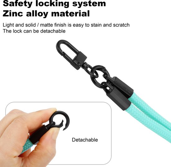 Chaîne de téléphone portable Cadorabo adaptée au Samsung Galaxy M52 5G en TURQUOISE avec cordon de sangle réglable à accrocher autour du cou