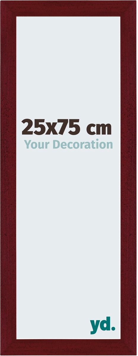 yd. Your Decoration - Fotolijst 25x75 cm - MDF - Wijnrood Geveegd - Mura