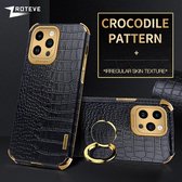 Stevige Plating Siliconen Krokodillen Patroon Luxe Design Hoes Voor IPhone 15 Pro