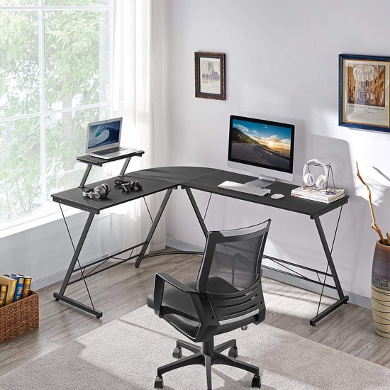 Bureau Gaming Bureau d'angle PC Table Informatique en Forme de L 162,5