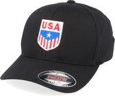 Hatstore- USA Badge Black Flexfit - Iconic Cap