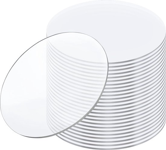 8 Stuks Transparante Acrylplaten, Acryl, 2 Mm, Ronde Vierkante Plaat Voor Led Lichtbasis Teken Knutselprojecten Handwerk 1011948281