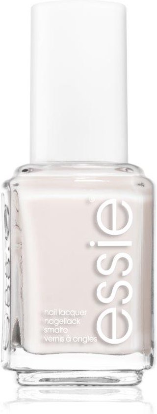 Lichtroze Essie nagellak met witte dop.