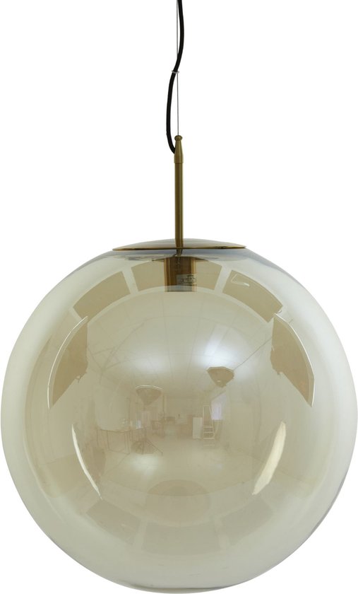 Light & Living Hanglamp Medina - Glas Amber - Ø48cm - Modern - Hanglampen Eetkamer, Slaapkamer, Woonkamer