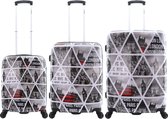Ensemble de valises à bagages imprimées Saxoline Cities S/M/L Imprimé
